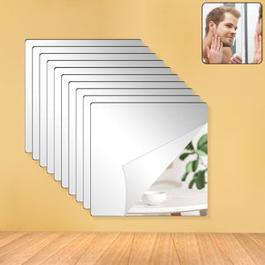 Flexible Acrylic Mirror Set (30x30 cm & 10 Pcs Set)