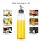 1 liter clear oil bottle with drip-free lid