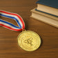 Gold Metal Medal with Tricolor Ribbon (1 Pc)