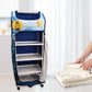 Multi Purpose Foldable Baby Wardrobe / Toy Box 5 Shelves Cartoon Printed