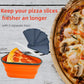Reusable Expandable Pizza Storage Container with 5 Microwavable Trays – Adjustable for Home & Outdoor Use