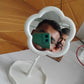 Flower-Shaped Makeup Mirror, Rotatable Makeup Mirror with Tray Table Vanity