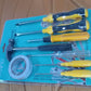 8 In 1 Hand Tool Kit, Steel And Plastic Hammer, Screwdriver & Tape