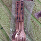 Stainless Steel Premium Fork Traditional Design Tablewar (6 Pcs Set / Golden)