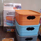 3-Piece Plastic Multipurpose Storage Basket Bin Set with Handle (3 Pcs Set)