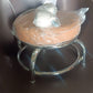 Heavy Duty Steel Base Round Rolling Stool with Wheels Pedicure Stool (1 pc)