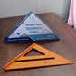 Double Side Scale Triangle / Ruler Measurement Hand Tool (1 Pc / Orange)