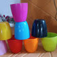 Plastic Flower Valencia (Pot) Home and Outdoor (1 Pc/Mix Colour)