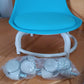 Plastic Low Round Rolling Stool with Wheels Pedicure Stool (1 pc / Mix Color)