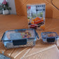Plastic Kitchen Storage Container Big 800 ML & Small 250 ML with Air Seal Lock Lid & Spoon