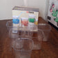 6pc Transparent Diamond Medium Serving Glass Set, Glass Set for Water, Juice etc