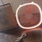 USB PORTABLE MINI DESK FAN WITH LIGHT & COLOR BOX (1 PC / Mix Color)