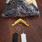 2 in 1 Plastic Keychain with Mobile Stand / Phone Holder (100 Pcs Set / Multicolor)