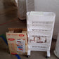 Movable Bookshelf, Large Capacity Rotatable Plastic Rolling Organization Shelf / Rack