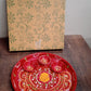 Hand-Painted Decorative Pooja Thali with Ganesha Motif and Diyas