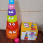 Monster Cups - Activity Toy for Babies 5+ Months Plastic Multicolor Infant & Preschool Toys Develops Motor & Reasoning Skills Birthday Gifts for Boys Girls Age 5+ Months Kids (1 Set)