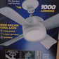 Original Cool LED Socket Fan Light – Ceiling Fan Replacement, 1000 Lumens/5000K, Remote Controlled (Remote Battery Not Included)