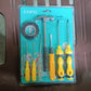 8 In 1 Hand Tool Kit, Steel And Plastic Hammer, Screwdriver & Tape