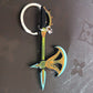 Axe Shape Metal Keychain - Durable & Stylish Accessory (1 Pc)